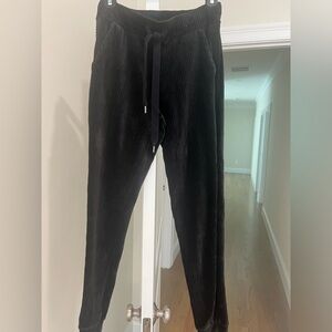 Zella black plush corduroy joggers